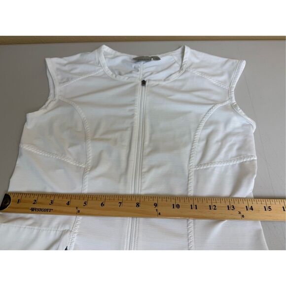 ATHLETA White  Front Zip Athletic Tank Top, Size Small - Picture 7 of 9